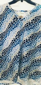 2XL Dotted Print Scrub Top by Libby